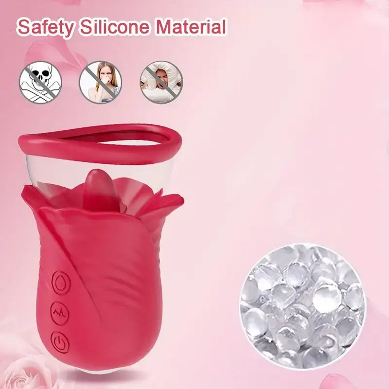 Sucking Licking Rose Sex Toy Vibrator For Nipple Clitoral Stimulator - The Rose Toys