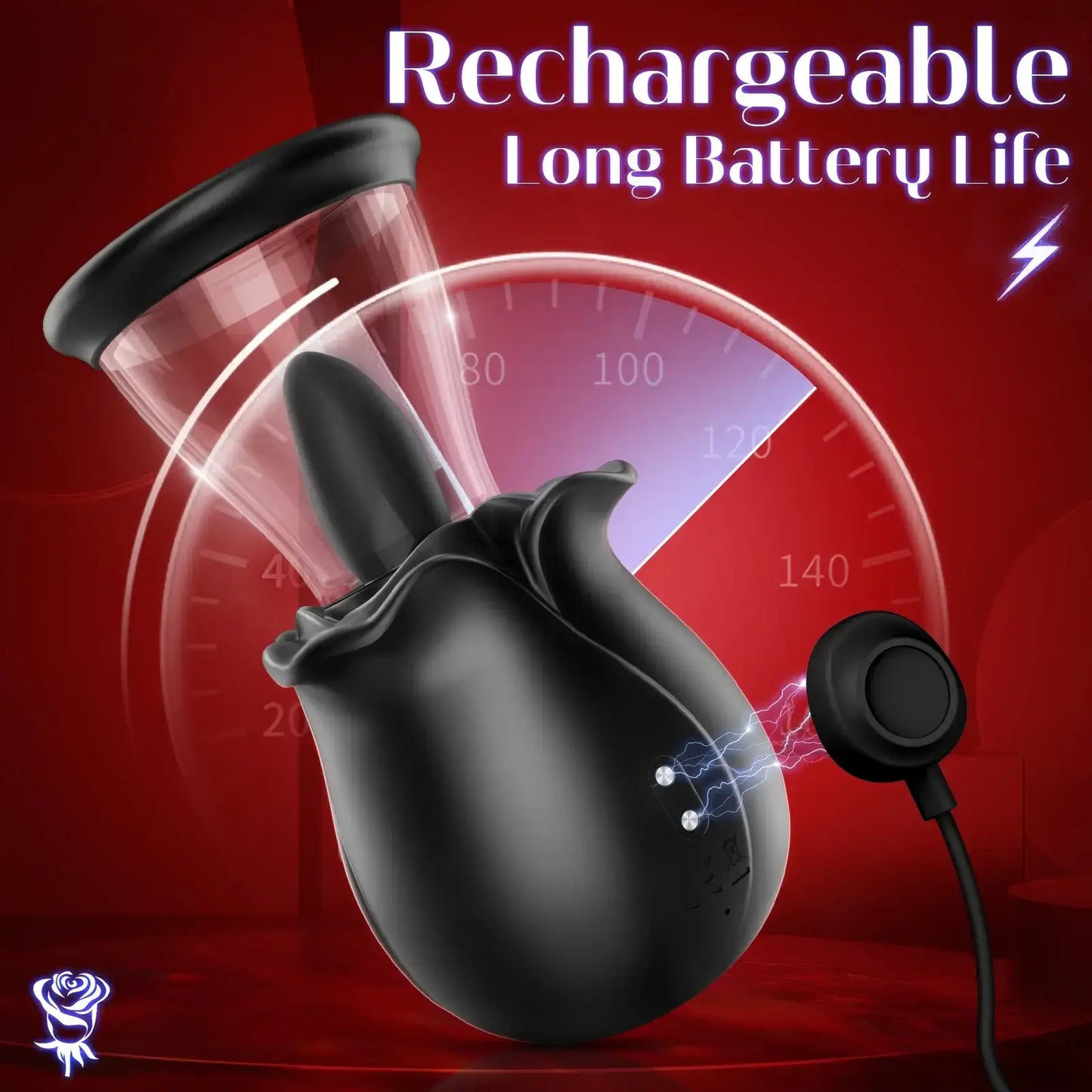 7 Sucking Licking APP Control Rose Toy Vibrator For Nipple Stimulation - The Rose Toys