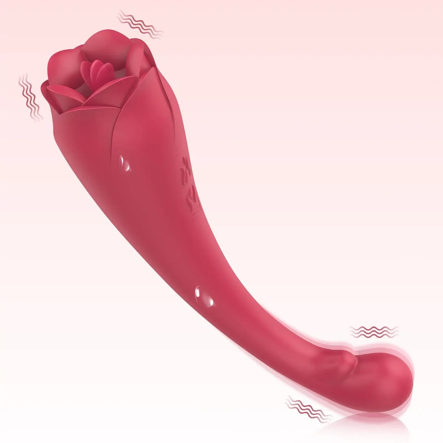 Dual Ends 3in1 Tongue Licking Vibrating Rose Sex Toy For Clitoral Stimulator - The Rose Toys