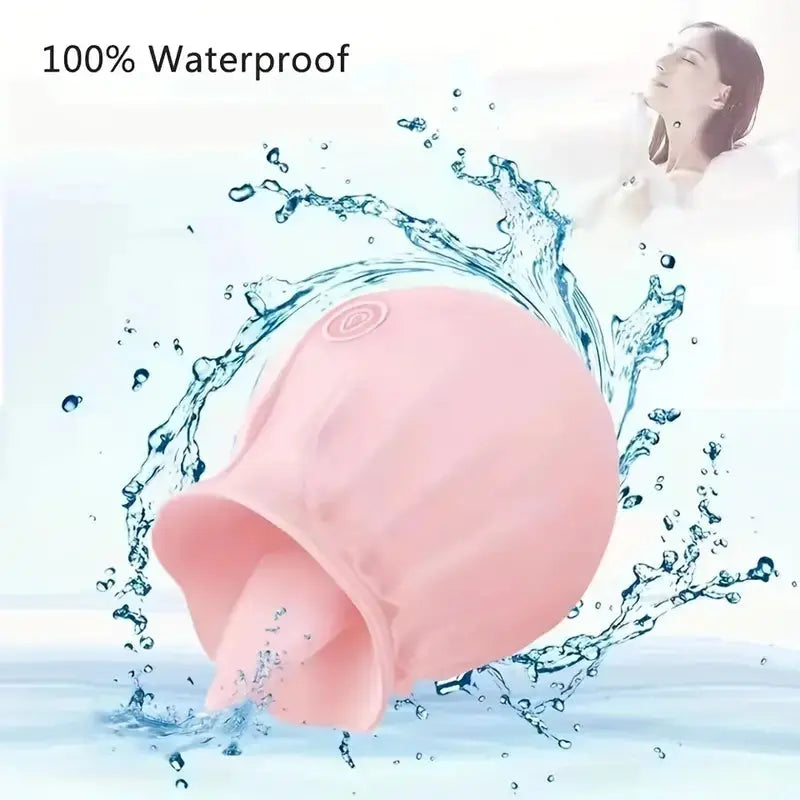 Waterproof Power Licking Rose Vibrator Sex Toy For Female G-spot Clit - The Rose Toys