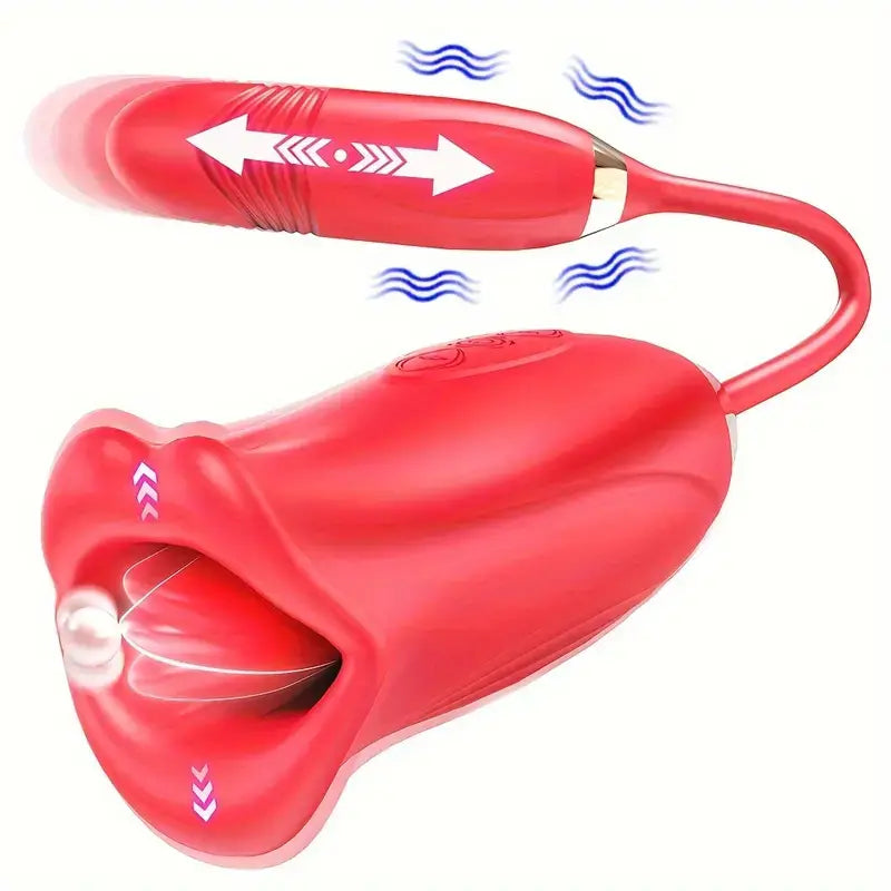 10 French Tongue Kissing Rose Toy G Spot Stimulator For Women Vibrator - The Rose Toys