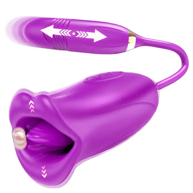 10 French Tongue Kissing Rose Toy G Spot Stimulator For Women Vibrator - The Rose Toys