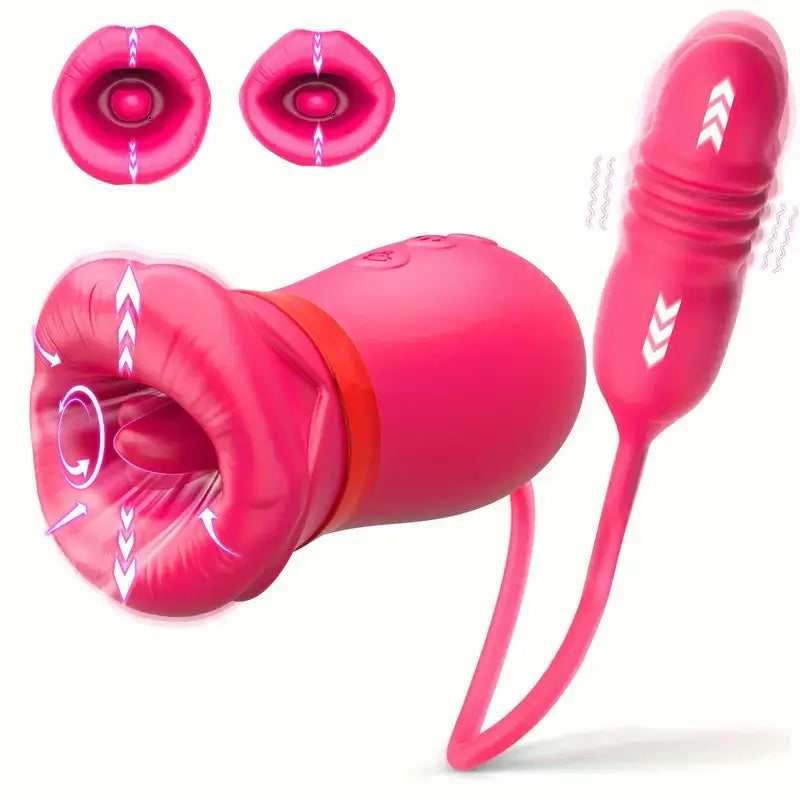 5IN1 Sucking Vibrator Rose Toy With 10 Tongue Licking Vibrating Kissin The Rose Toys 5IN1 Sucking Vibrator Rose Toy With 10 Tongue Licking Vibrating Kissin The Rose Toys