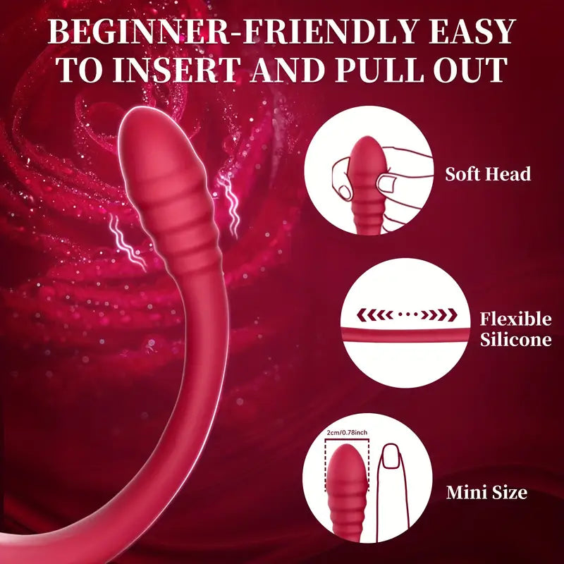 Upgraded Vibrating Penis Ring Rose Clitoris Vibrator With Anal Plug The Rose Toys