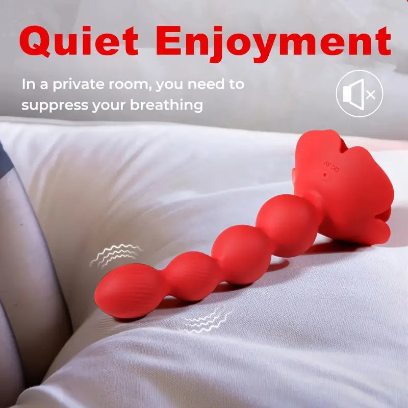 10 Rotating Twist Vibrating Graded Beads Rose Anal Vibrator Sex Toy The Rose Toys