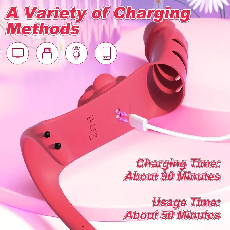 Realistic Dildo Clitoral Stimulator Finger Vibrator Women Rose Sex Toy The Rose Toys
