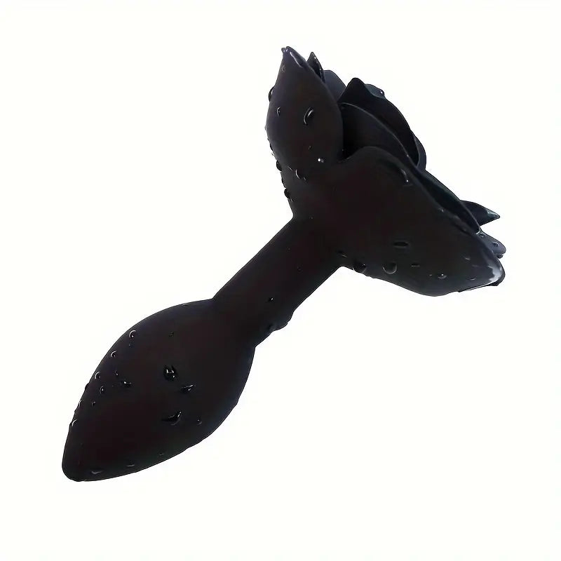 Detachable Waterproof Black Rose Silicone Anal Plug Adult Sex Toy The Rose Toys