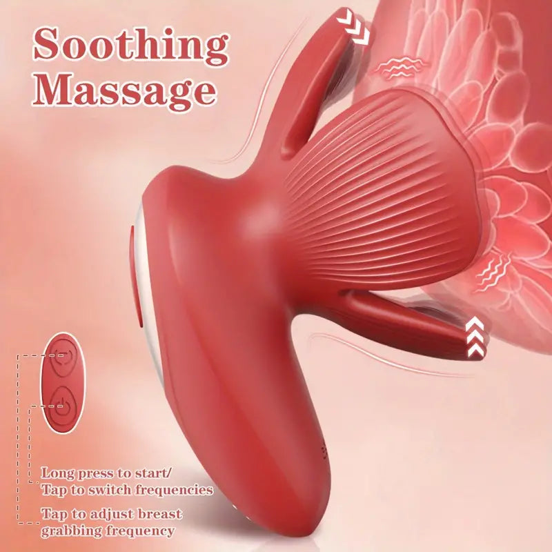 10 Modes Rose Breast Grabbing Vibrator Female Sex Toy For Orgasm The Rose Toys