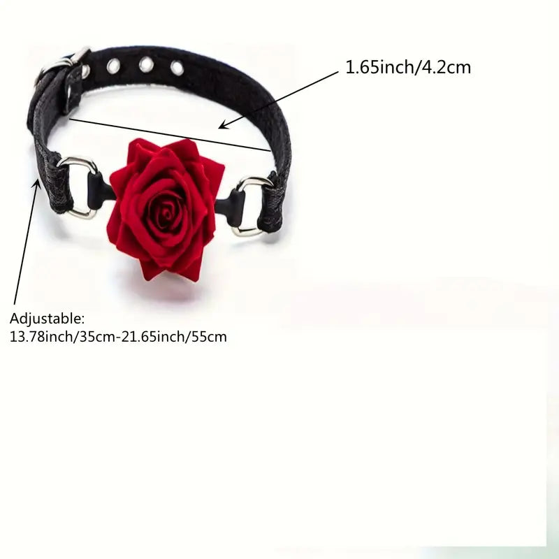 Flirting Rose Flower Mouth Ball Silicone Restraint Love Sex Toy The Rose Toys