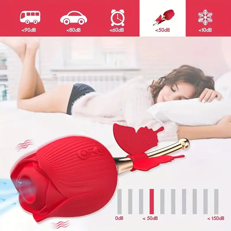 Waterproof Mute 10 Speeds Sucking Licking Rose Vibrator For Women The Rose Toys