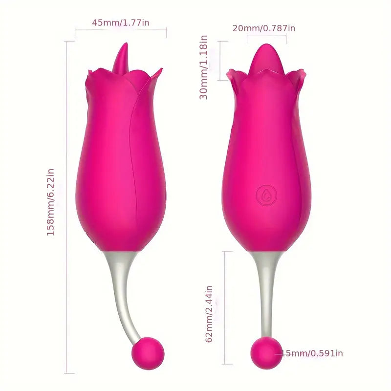 Tongue Licking Point Tide Pen Vibrating Massage Flirting Rose Vibrator The Rose Toys