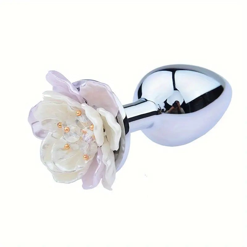 Metal Flower Rose Anal Plug For Women Men Sex Toy Love Masturbation The Rose Toys