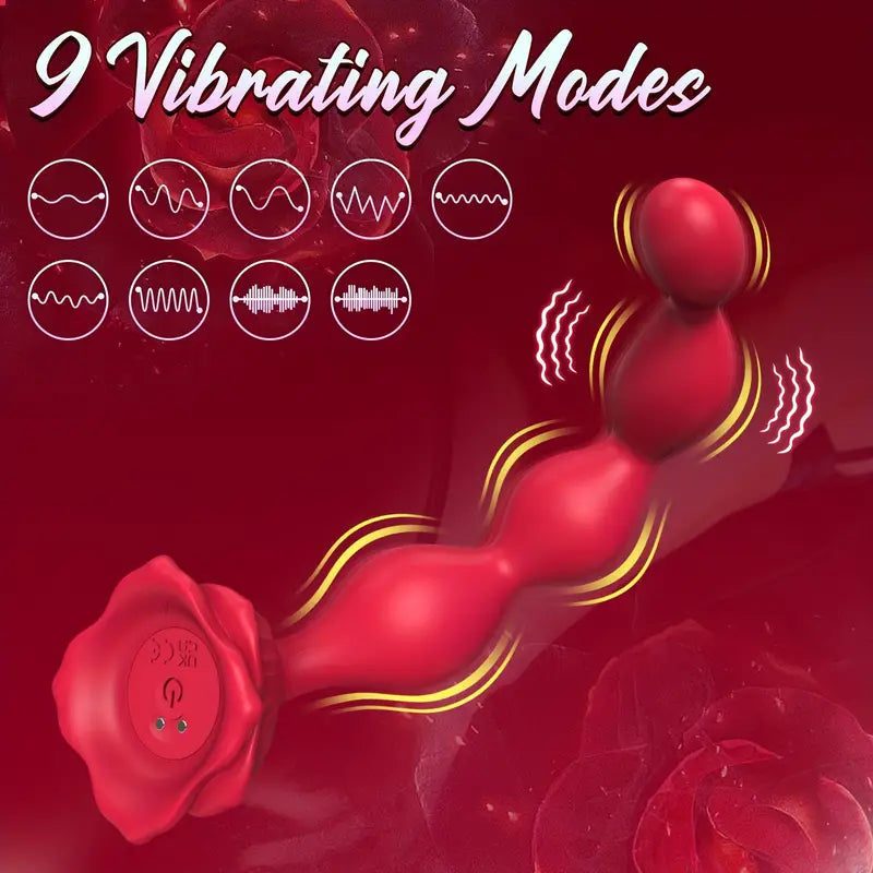 Rose Vibrating Butt Plug Men Gay Female Vagina Clitoris Stimulator The Rose Toys