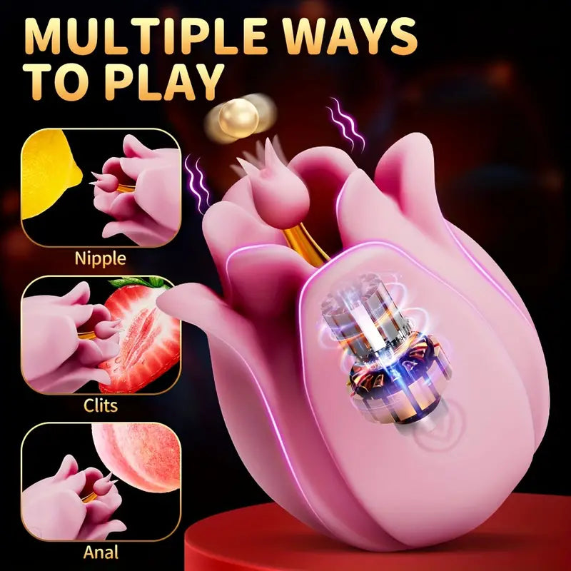 Rose Tongue Licking Vibration Sex Toy For Women Sex Love Orgasm The Rose Toys