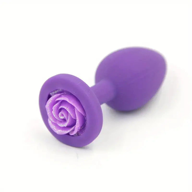 Small Soft Silicone Rose Anal Plug For Women Men Anal Sex Toy The Rose Toys