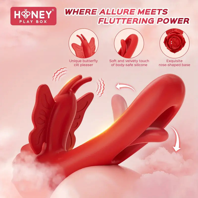 Butterfly Clit Stimulator Flapping G-spot Layla Wearable Rose Vibrator The Rose Toys