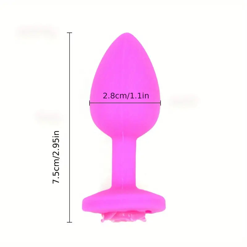 Small Soft Silicone Rose Anal Plug For Women Men Anal Sex Toy The Rose Toys