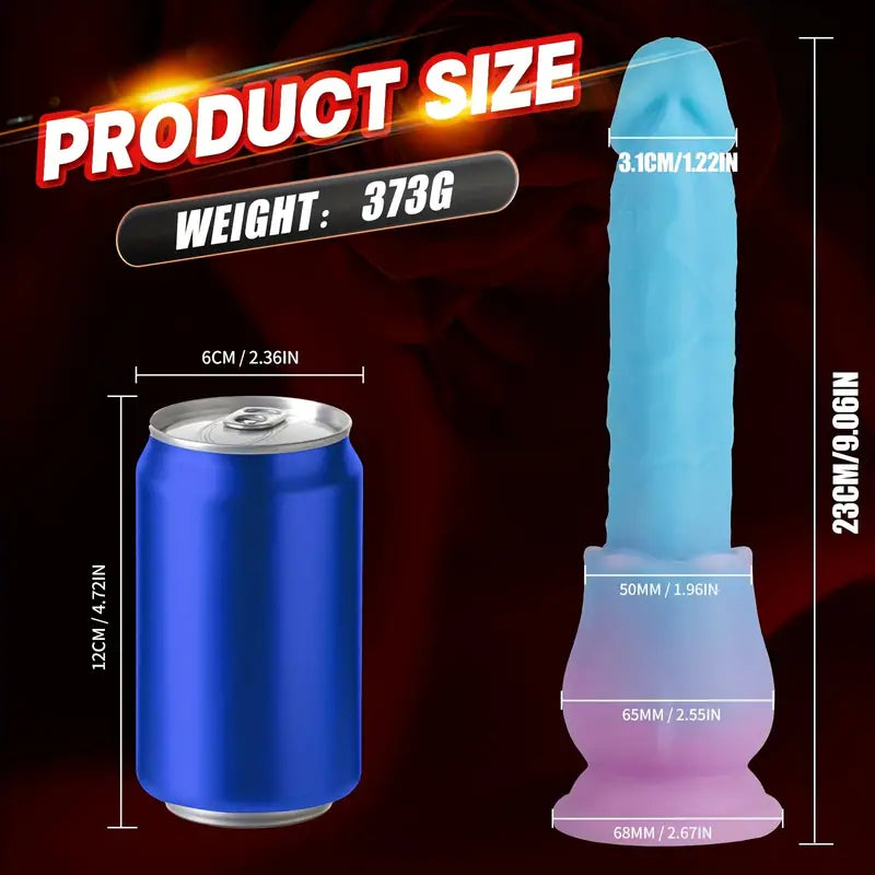 9.06 Inch Luminous Rose Dildo With Suction Cup G-Spot Vaginal Sex Toy The Rose Toys