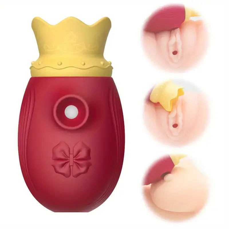Royal Crown Tongue Licking Kissing Flapping 4in1 Rose Adult Love Sex Toy - The Rose Toys