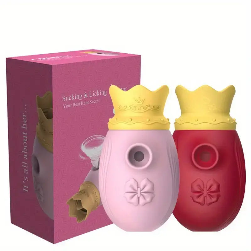 Royal Crown Tongue Licking Kissing Flapping 4in1 Rose Adult Love Sex Toy - The Rose Toys