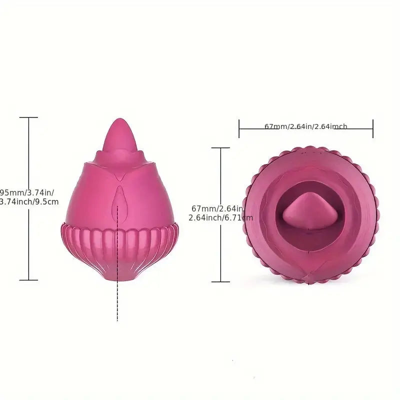 Heating Tongue Vibrating Rose G Vibrator Sex Toy For Breast Vagina Clitoris - The Rose Toys