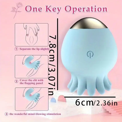 Peach Blossom Fish Sucking Tapping Vibrating Rose Toy For Female - The Rose Toys