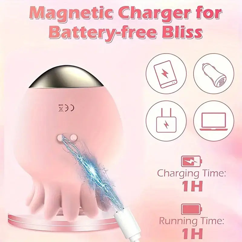 Peach Blossom Fish Sucking Tapping Vibrating Rose Toy For Female - The Rose Toys