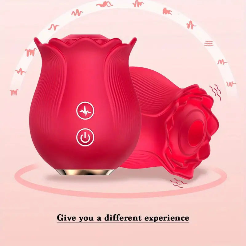 12 Frequency Sucking Vibrating Rose Sex Toy For Clit G-spot Anal Stimulation - The Rose Toys