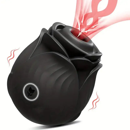 Sucking Rose Vibrator For Clitoral Nipple Stimulator With 10 Modes Sex Toy - The Rose Toys
