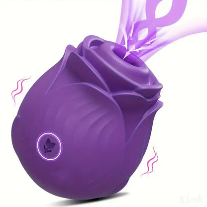 Sucking Rose Vibrator For Clitoral Nipple Stimulator With 10 Modes Sex Toy - The Rose Toys
