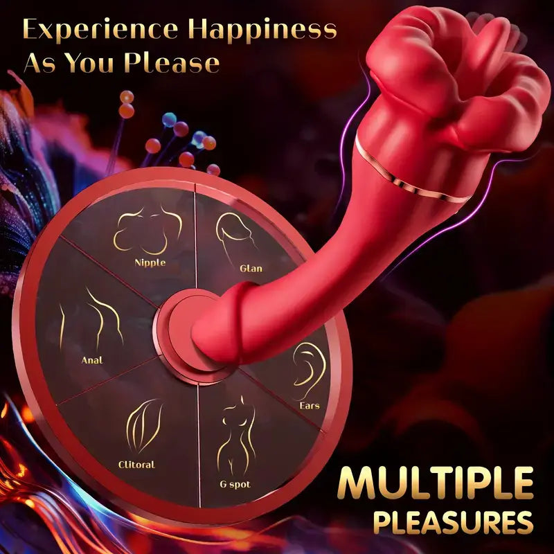 Premium Silicone Tongue Licking Rose Sex Toy For Clitoris G Spot Stimulation - The Rose Toys