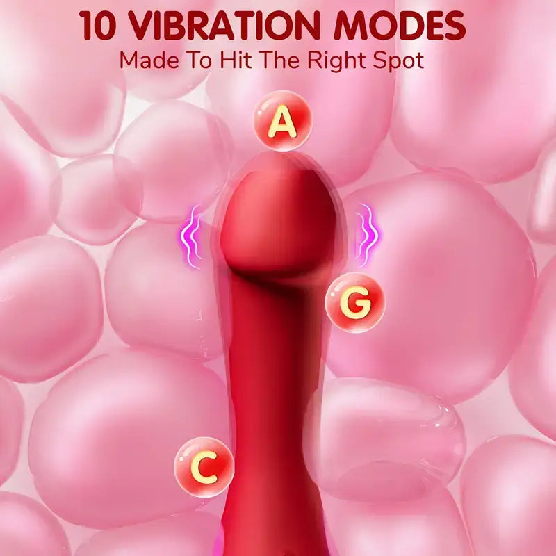 Premium Silicone Tongue Licking Rose Sex Toy For Clitoris G Spot Stimulation - The Rose Toys
