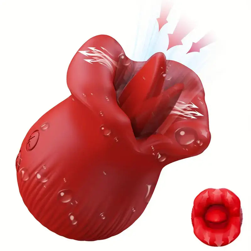 Auto Vibrating Licking Rose Toy Big Mouth Masturbator Vibrator Sex Toy - The Rose Toys