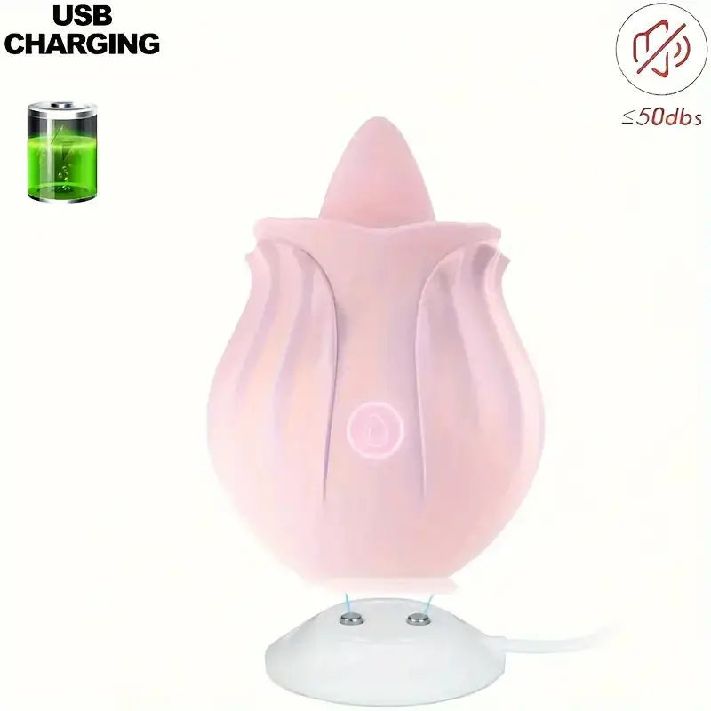 Waterproof Power Licking Rose Vibrator Sex Toy For Female G-spot Clit - The Rose Toys