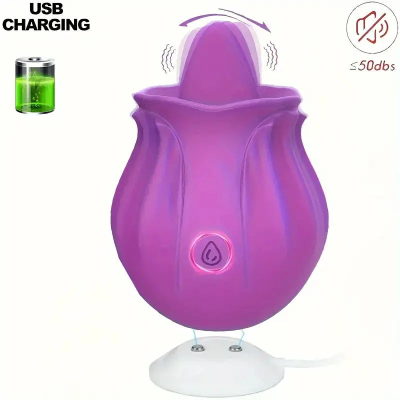 Waterproof Power Licking Rose Vibrator Sex Toy For Female G-spot Clit - The Rose Toys