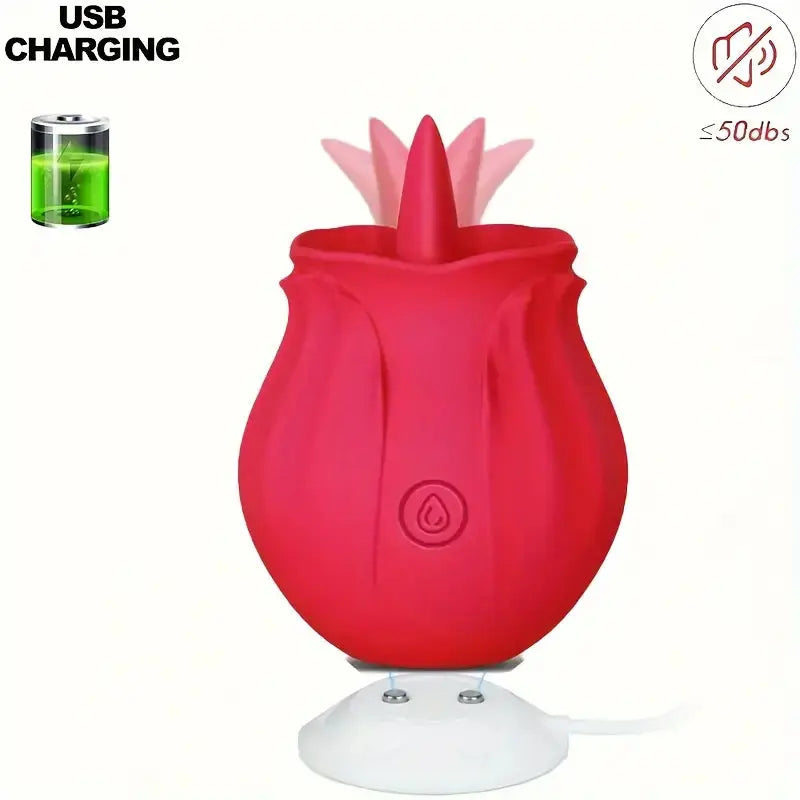 Waterproof Power Licking Rose Vibrator Sex Toy For Female G-spot Clit - The Rose Toys