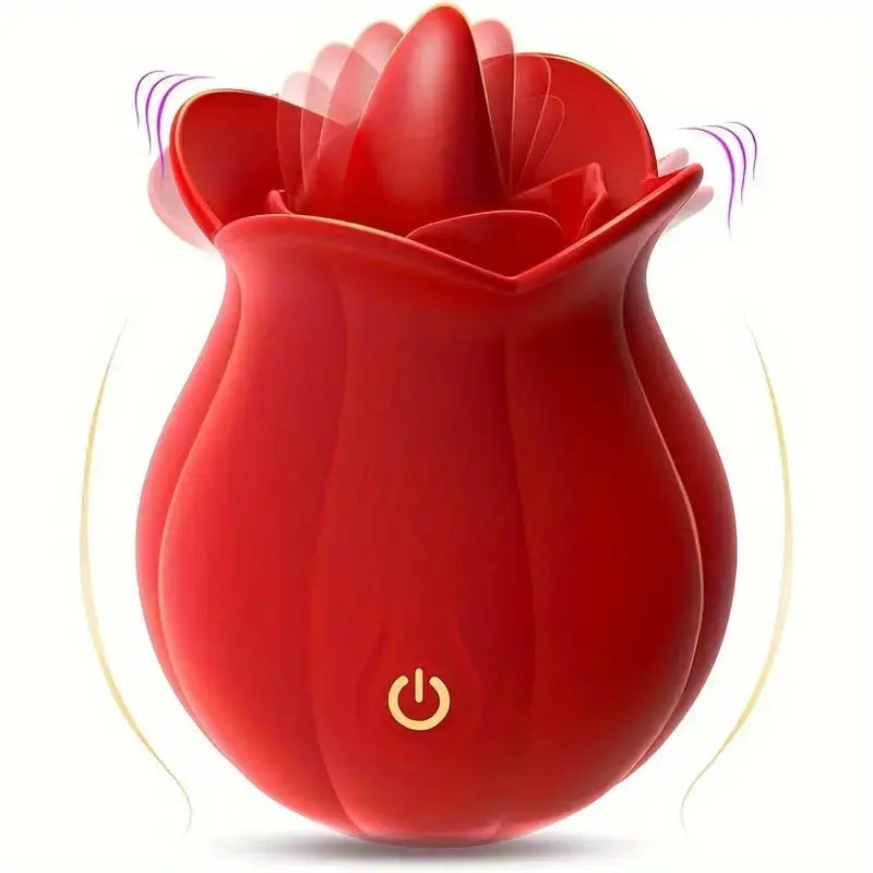 Sucking Stimulator 10 Frequency Tongue Licking Rose Vibrator - The Rose Toys