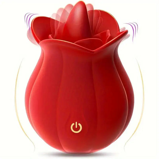 Sucking Stimulator 10 Frequency Tongue Licking Rose Vibrator - The Rose Toys
