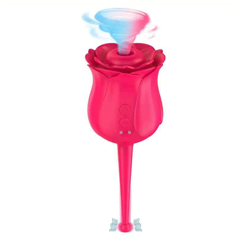 Rose Pink Sucking Vibrator Female Masturbator Sex Toy For Adults