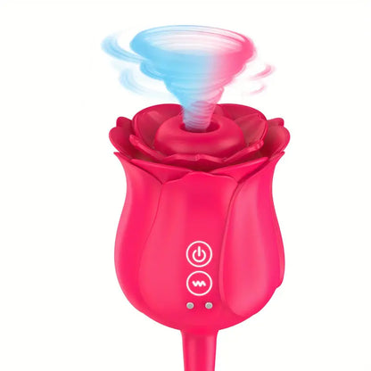 Rose Pink Sucking Vibrator Female Masturbator Sex Toy For Adults - The Rose Toys