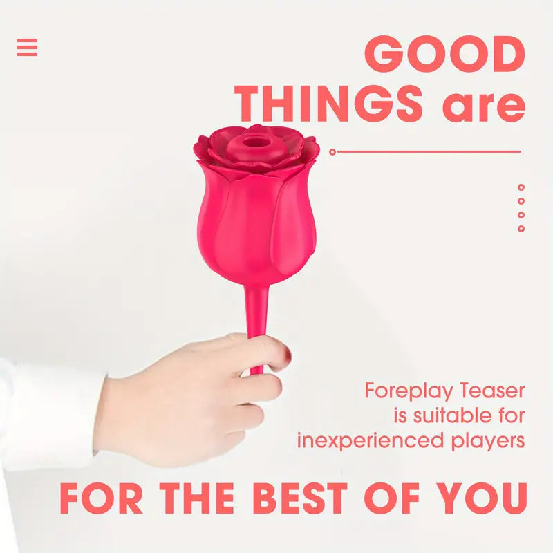 Rose Pink Sucking Vibrator Female Masturbator Sex Toy For Adults - The Rose Toys