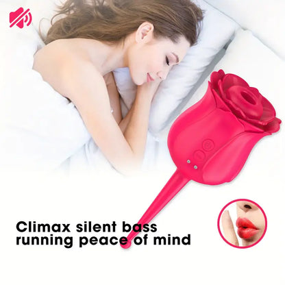 Rose Pink Sucking Vibrator Female Masturbator Sex Toy For Adults - The Rose Toys