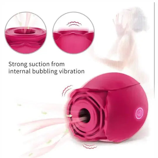 Waterproof Quiet Sucking Rose Sex Toy For Adult Women - The Rose Toys