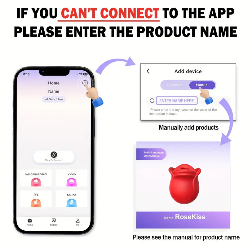 7 Sucking Modes App Controlled Rose Vibrator Female Sex Toy The Rose Toys