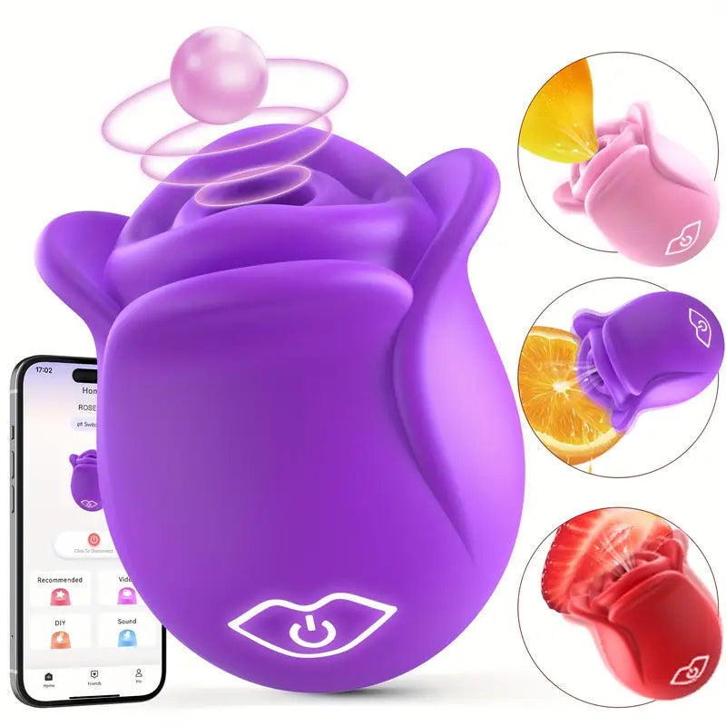7 Sucking Modes App Controlled Rose Vibrator Female Sex Toy The Rose Toys