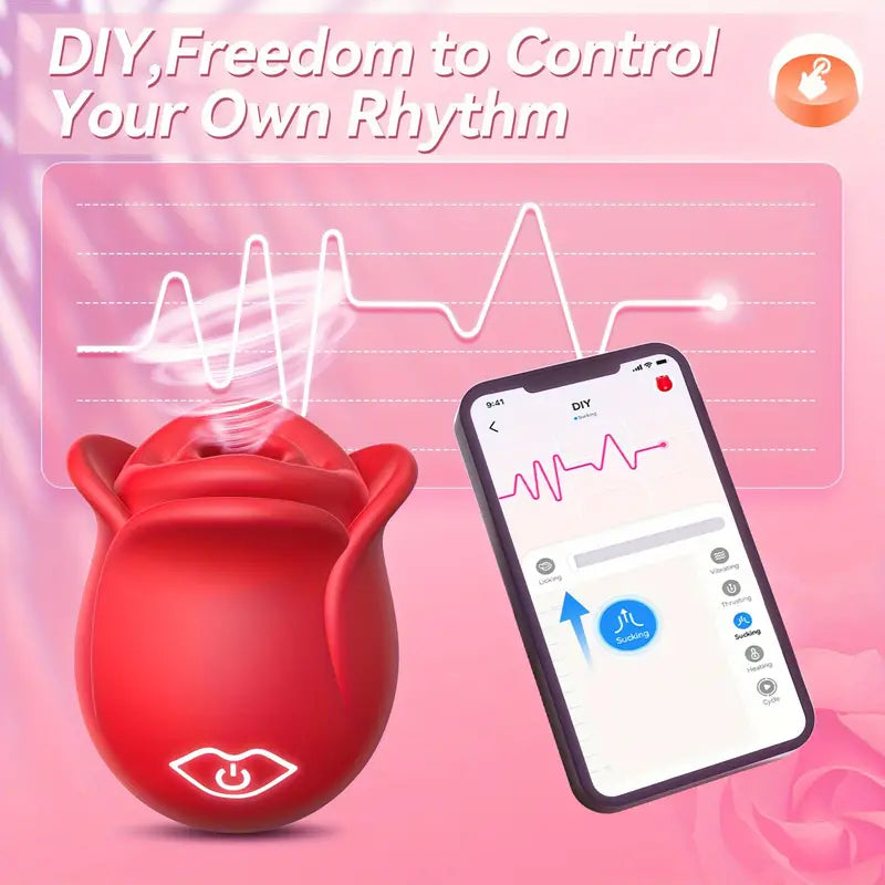 7 Sucking Modes App Controlled Rose Vibrator Female Sex Toy The Rose Toys