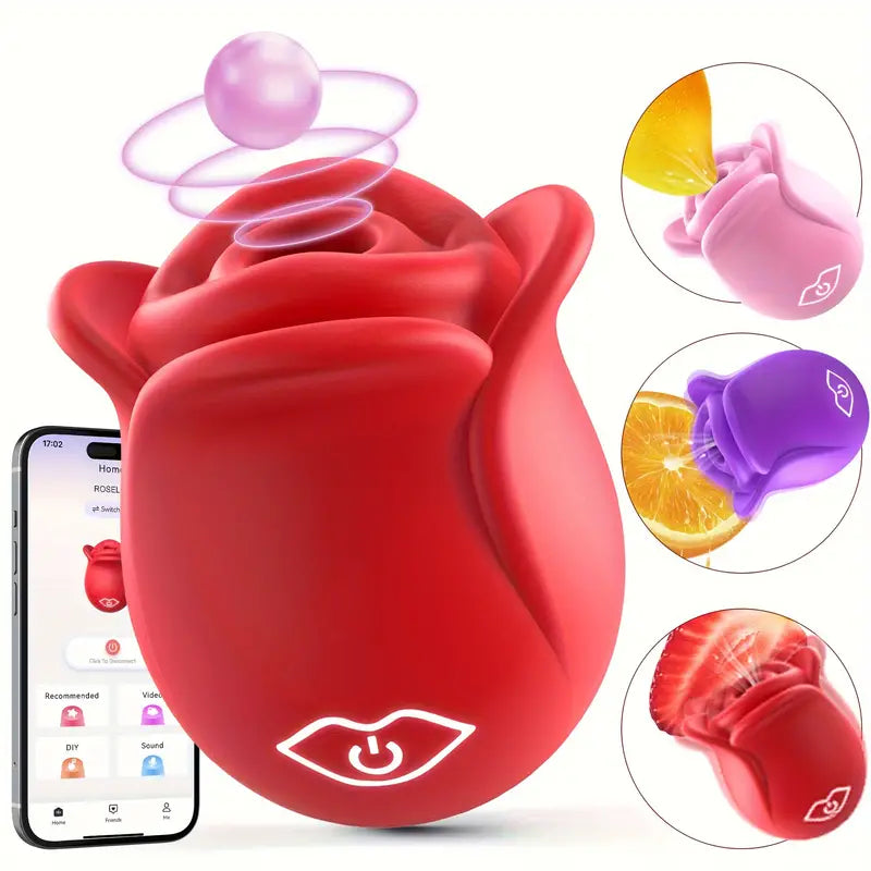 7 Sucking Modes App Controlled Rose Vibrator Female Sex Toy The Rose Toys