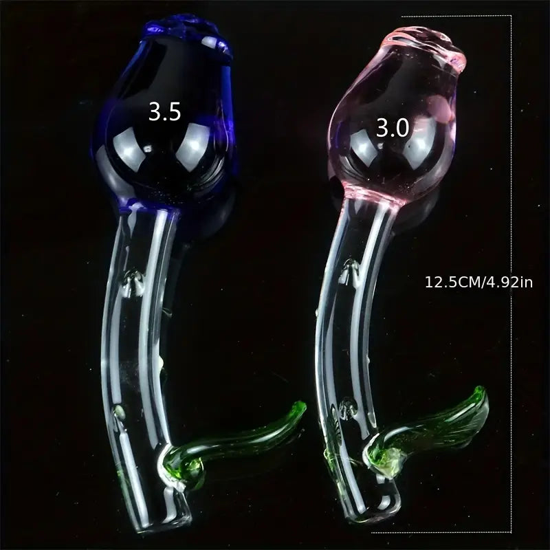 Handheld Glass Clear Rosebud Anal Plug Rose Adult Sex Toy For Pleasure The Rose Toys