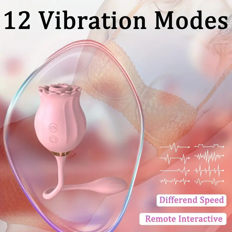 3in1 Clitoral Stimulator Tongue Licking Thrusting Dildo Rose Toy Vibrator The Rose Toys