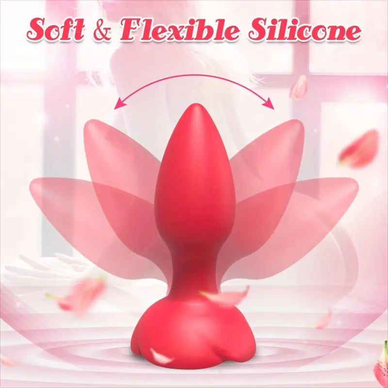 Remote Control Rose Vibrator Butt Plug With 10 Vibrating Modes The Rose Toys